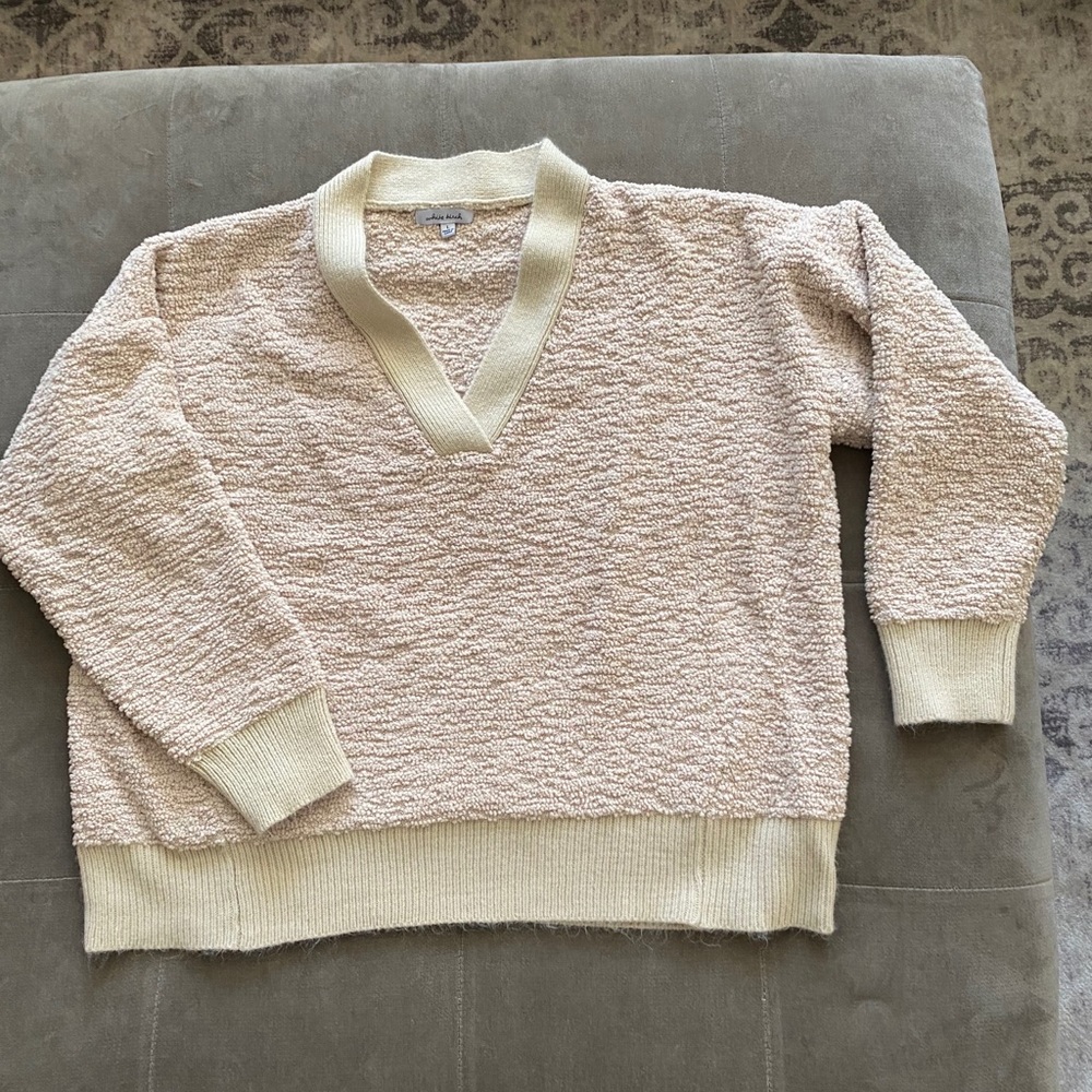 Soft Fuzzy V Neck Top